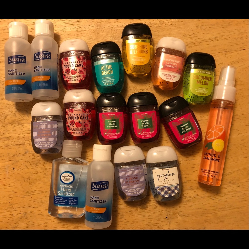 17 different hand sanitizers